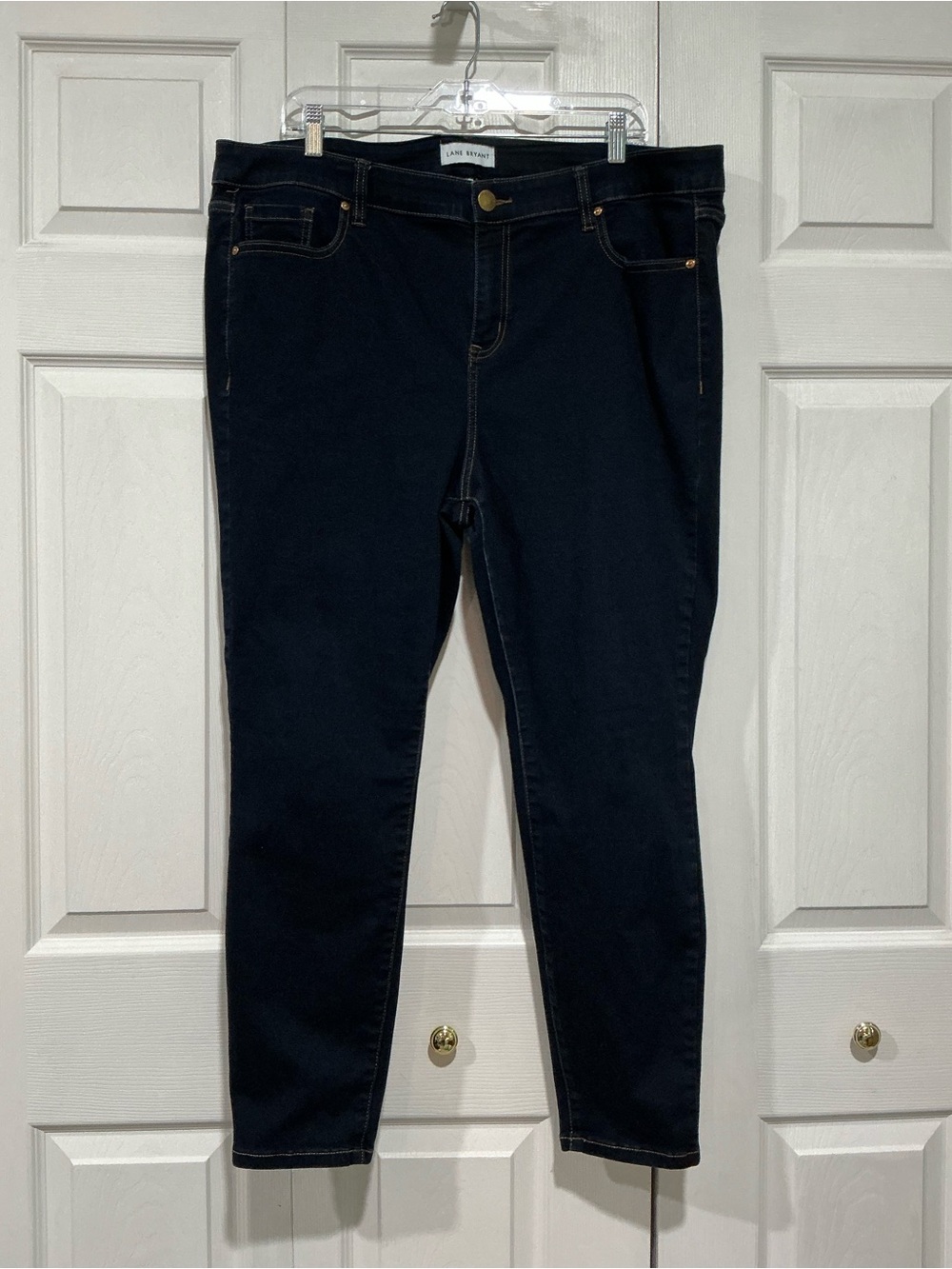 💙 Lane Bryant Flex Magic Waistband Straight Fit High Rise Skinny Blue Denim